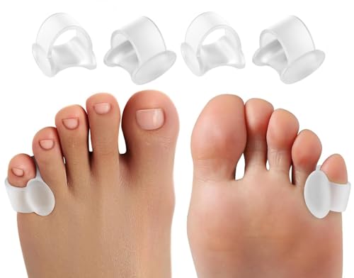 feifanshop Infradito, separatori per dita dei piedi in gel, piccolo correttore per alluce valgo per prevenire sfregamenti e alleviare la pressione (4 pezzi)