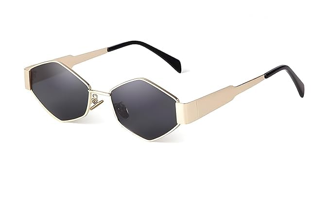 Fashionable Retro Hexagonal Sunglasses for Women & Men | Trendy, Stylish & Classic 90s-Inspired Design | UV400 Protection & Durable Metal Frame-image-25