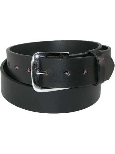 Boston Leather Men's Big & Tall Leather 1 1/2 Inch Bridle Belt, 52, Black4