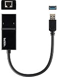 Belkin B2B048 USB 3.0 Gigabit Ethernet LAN Network Adapter (Compatible with Nintendo Switch), Black