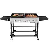 Royal Gourmet GD401 Portable Propane Gas Grill and Griddle Combo with...