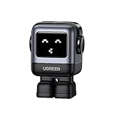 UGREEN Uno 30W PD 充電器 ロボット型 USB-C充電器 【表情で状況がわかる・着脱可能なマグネット式ブーツ付き】 GaNFast採用 PD/PPS/QC4+規格対応 PSE技術基準適合 iphone17-8シリーズ、Galaxy S23 Ultra、Google Pixelシリーズ、MacBook Air、iPad Proなどに対応 CD359 メタリック
