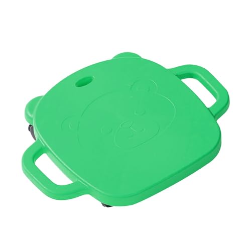 Tdoutop Tabla de Deportes de Interior con Asas Y Ruedas. Tabla de Equilibrio para Educación Temprana, Ideal para Actividades en Interiores Y Exteriores, Verde