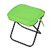 rockible Camping Stool, Portable Folding Stool, Folded Zipper Handbag Compact Outdoor Footstool, Folding Chair for Gardening Barbecue, Green