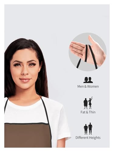 Tablier imperméable anti-tache en polyester lavable pour la cuisine - 6