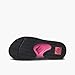 Reef Fanning Womens Bottle Opener Flip Flop, Arch Support, Durable Outsole, Water Friendly, Black, 8