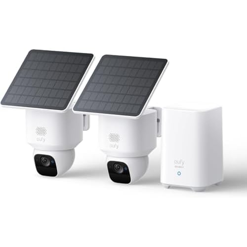 eufy Security SoloCam E30 Camera Surveillance WiFi exterieure sans Fil, avec HomeBase S280,Rotation 360°, Suivi IA, clarté 2K, Compatible HomeBase S