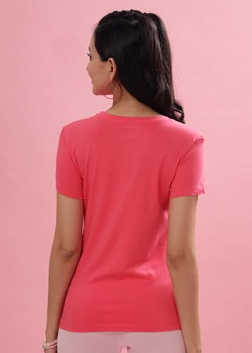 Image of Dollar Women's Solid Stretchable Cotton Round Neck Tshirt