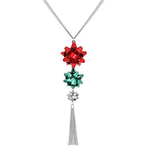 VOGUEKNOCK Gift Bow Necklace Tassel Pedant Jewelry Cover