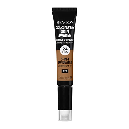 Revlon ColorStay Skin Awaken 5-in-1 Concealer 24HR Wear (30g), parfüm- und parabenfrei, tief (075) Unisex