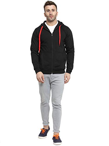Image of Scott International Men's Solid Cotton Hoodies for Men, Trendy and Comfortable Sweatshirts for Men, Stylish Winter Wear with Hood and Pockets, Fashionable Hooded Sweatshirts