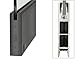 CRL Black 10" Square Single Door Rail With Lock for 3/4"(19mm) Glass - 35-3/4" Length