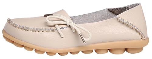Image of Women's Leather Slipper Loafers Flat Shoes Slip-Ons