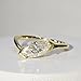 Silvart East West Marquise Diamond Solitaire Modern Bezel Engagement Unique Stackable Ring 14K Yellow Gold Plated Elegant Bypass Shank Art Deco 925 Sterling Silver Handmade Ring