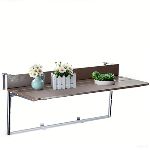 Table suspendue d'extérieur pliante pour balcon avec support de bar réglable en hauteur