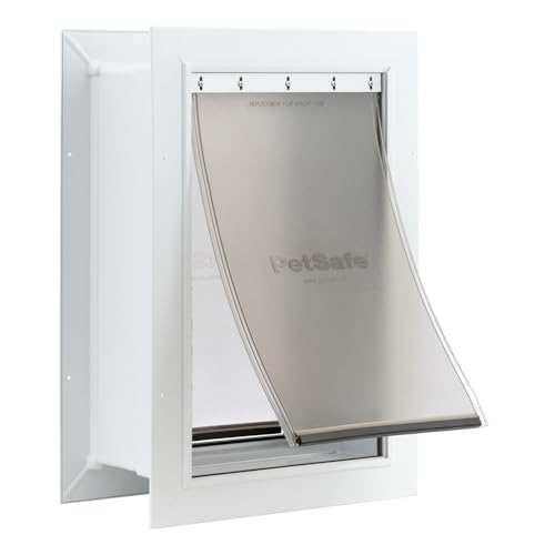 PetSafe Never Rust Wall Entry Pet Door - Telescoping Frame - Insulates Better Than Metal Doors, Energy Efficient Cat & Dog Door - Interior & Exterior Walls, Weatherproof, Easy to Install & Clean - S