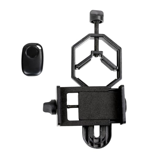 Celestron – Smartphone Adapter and Bluetooth Remote for Telescope, Binoculars & Spotting Scopes – Capture Images & Video Through Your Optics – Simple, Durable, Metal Body - Compact and Travel-friendly