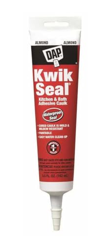 Image of DAP 18013 6 Pack 5.5 oz. Kwik Seal Kitchen and Bath Adhesive Caulk, Almond