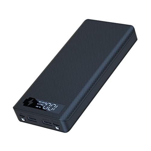 Phyachelo 8X18650 Caricabatterie Box Power Bank Supporto DIY Shell Dual USB 18650 Battery Storage Box, Carica Standard Nero