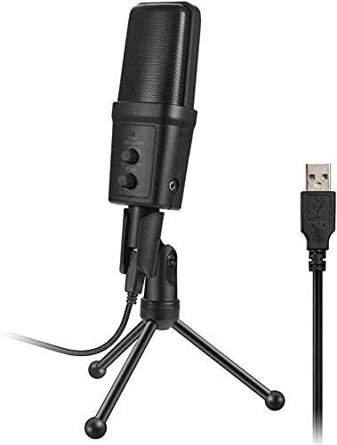 Profesjonalny mikrofon pojemnościowy USB, ze stojakiem do laptopa do rozmów i śpiewania karaoke, idealny do zastosowań projektowych/domowego studia