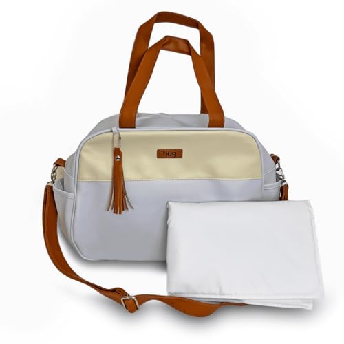 Kit Bolsa G e Mochila Maternidade Infantil Bebê Creche Boston Azul Bebê Hug