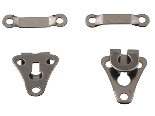 Allinone 1 Box Copper Sewing Hooks And Eyes Closure Fastener For Diy Craft Trousers Skirt Dress (18X13Mm/13X17Mm Silver & Gun Metal) #TOP2