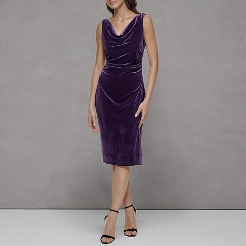 Image of Kensie Women's Sleeveless Cowl Neck Midi Dress