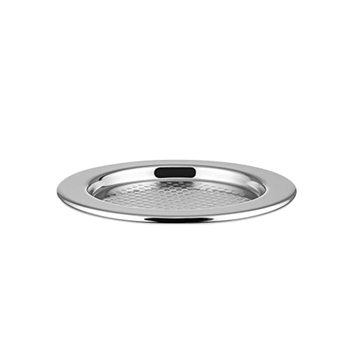 Alessi - 5009/11 - sottobicchiere in acciaio satinato con bordo lucido - set da 6