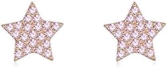 スタースタッドピアス クリアキュービックジルコニア 小さなピアス 女性用 高級925ジュエリー