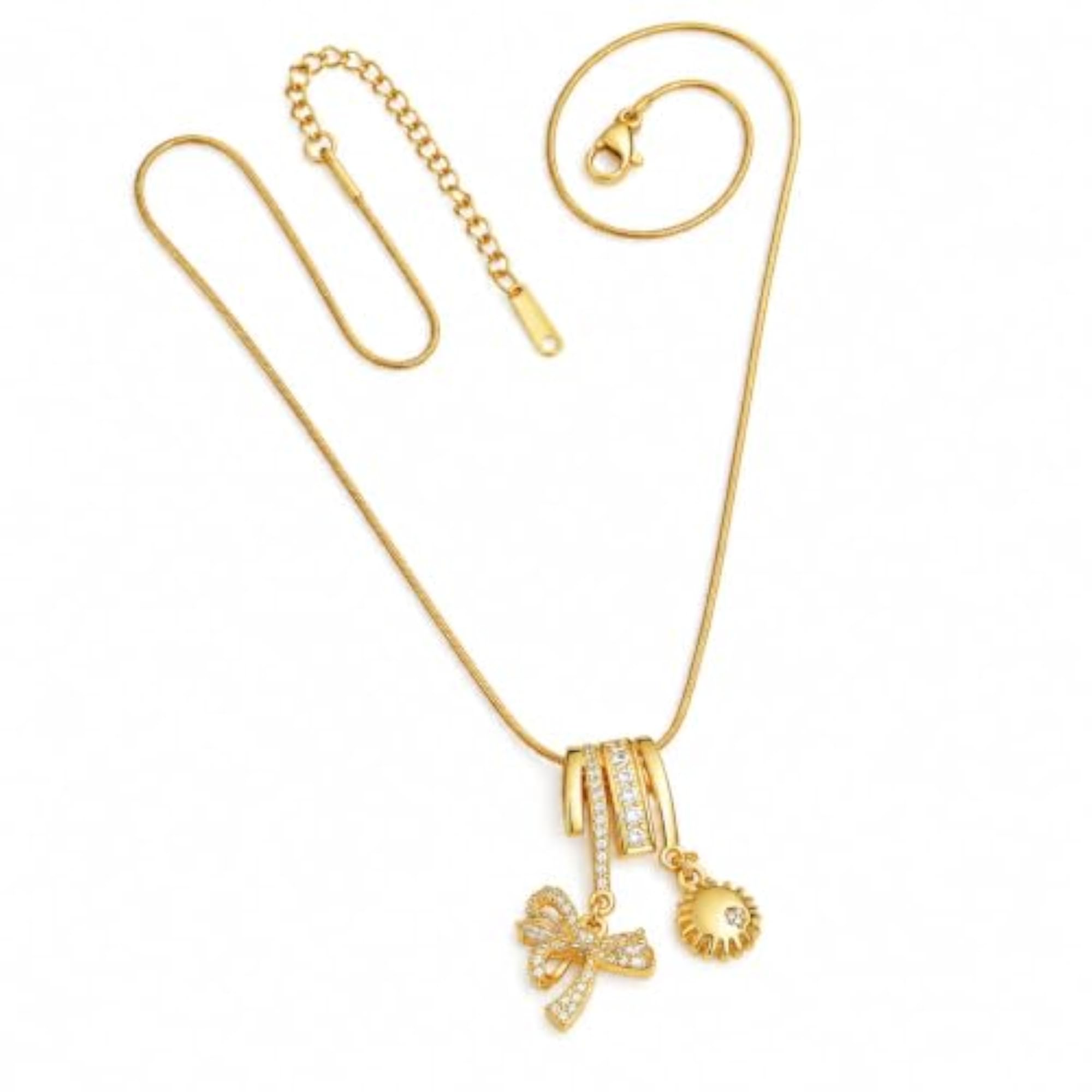 Anti Tarnish Gold Plated Butterfly Pendant Necklace