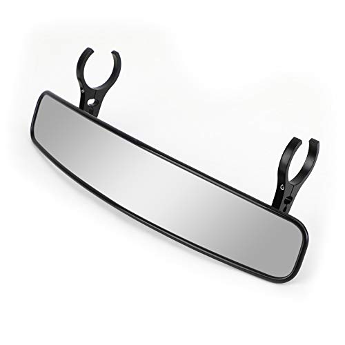 Areyourshop Motocicleta UTV Espelho retrovisor de 17 polegadas, barra de rolagem de 5 cm, espelho re
