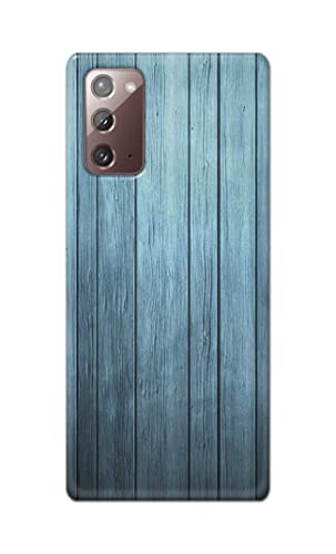 Image of Printed Hard Back Cover Case for Samsung Galaxy Note 20 4G | Note 20 5G Back Cover (Wooden Blue) -1302