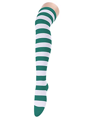 Image of Century Star Thigh High Socks Striped Extra Long Tube for Women Over the Knee Athletic Sports Socks Plus Size Stockings