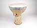Stoneware Belly Dance Doumbek Hand Drum Darbuka Dancing Gods Goat Skin Head