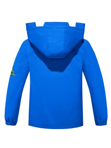 Image of SaphiRose Kids Waterproof Rain Jacket Mesh Lined with Removable Hood | Lightweight rain coat, windproof, breathable, school, camping, travel, outdoor play, boys and girls