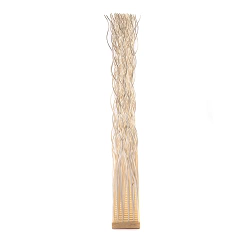 CREEDWOOD RAUMTEILER Kinki | 110x70x17cm(HxBxT), Weidenholz | Zweig Raumtrenner, Paravent, Deko Stellwand, Mobile Trennwand, Weiden Dekoelement, gewellter Sichtschutz | Farbe: geblichen