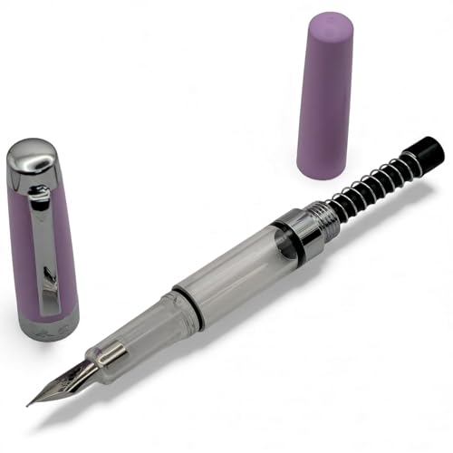 Image of Venti Fountain Pen - Metal Luxury Pen, Schmidt Nib (Medium), Best Pen Gift Set for Men & Women, Professional, Executive, Office, Nice Pens,Return Gift (F3024-Purple)