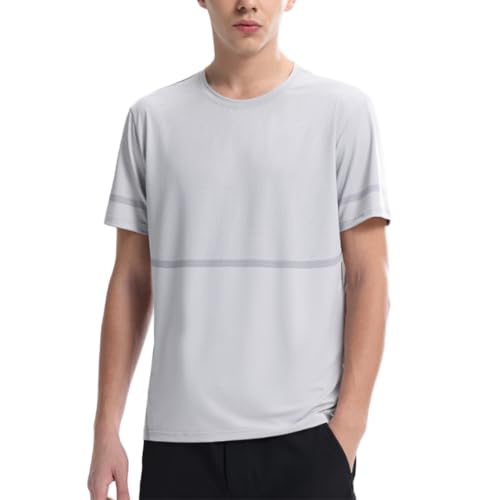 T-Shirt Homme Sport Fitness Manches Courtes Respirant Noir