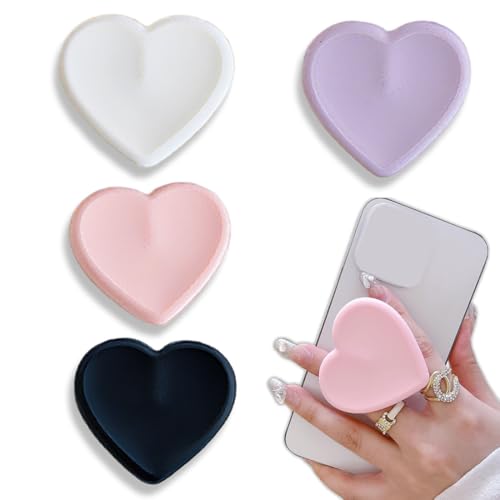JYNXOR 4 Pcs Anneau Telephone Portable Poignée Support Coeur, Supports de Téléphone, Poignée Extensibles Base, Pliable Telephones, Truc pour Tenir Le...