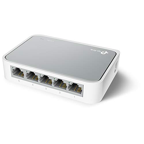 Tp-Link 5 Port 10/100 Mbps Fast Ethernet Switch | Desktop Ethernet Splitter | Ethernet Hub | Plug & Play | Fanless Quiet | Desktop Design | Green Technology | Unmanaged (Tl-Sf1005D),White #TOP1