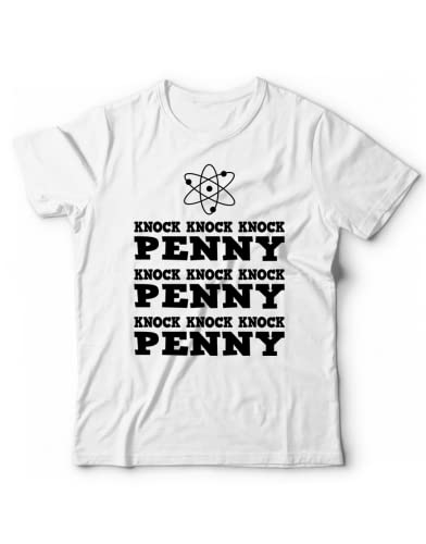Camiseta Knock Knock Penny Sheldon Theory - Tshirt - Ciencia Leonard Raj Wolowitz, Color blanco., M