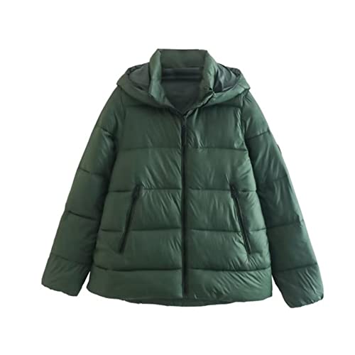 Veste en coton épaisse et chaude coupe loose tendance veste d'hiver femme vert