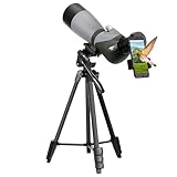 AOMEKIE 20-60x70 Spotting Scope with Adjustable Tripod,HD Dual Focus Long Range for Target Shooting Waterproof Fogproof for Bird Wildlife Watching Archery with Carrying Bag and Quick Phone Holder