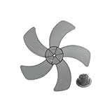 Upgraded Fan Blade Replacement, Replacement Fan Blade with 5 Leaves, Low Noise Design, Universal Fans Blades Propeller with Nut Cover, Ideal for Standing Pedestal Fans (11 Inch)