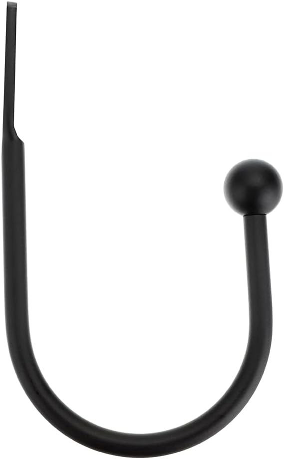 Sumnacon 2 Pcs Metal Curtain Holdbacks - Decorative Wall Mounted Drapery Tiebacks with Screws, Heavy Duty Window Treatment Holdbacks for Home Decor, Black : Home & Kitchen