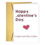 Funny Adult Valentine's Day Card for Men, Naughty Valentines Day Card Husband Boyfriend Fiance, Happy Valentine's Day Card&Gift From Wife Girlfrend Partner, Sexy Dirty Valentine Card for Men Him