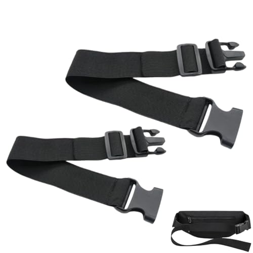 YUVKIN 2 Pcs Extensor de Cinturón para Riñonera, Cinturón de Seguridad, Extensión para Riñonera (Dos tamaños diferentes)