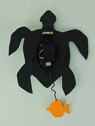 Allen Designs "Sup Dude? Whimsical Turtle Pendulum Wall Clock