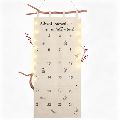 woric Adventskalender zum Befüllen Stoff