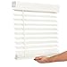 LOTUS & WINDOWARE Cordless 2-inchFaux Wood Blind 35" Wide x 60" Long,(Soft White-Antique White),Smooth, Room Darkening, Horizontal Blinds for Living Room, Bedroom, Interior Door Windows -  ZORO SELECT, 493P40